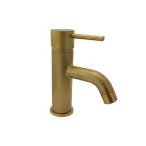 Смеситель для раковины Paini Cox 78PJ211 с донным клапаном, матовое золото PVD
