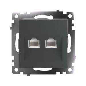Розетка компьютерная 2-местная Stekker GLS00-7109-06 50008