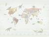 Бесшовные Eco обои Ortograf Little friends 34386 Карта мира - Динозавры 2 Шелк OE-H