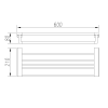 Полка AQUAme Tivoli AQM7305GM металл фото 2