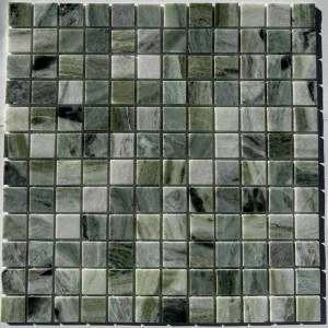 Мозаика Pixel Mosaic Мрамор PIX314 Jet Green Полированная (2.3x2.3) 30.5x30.5