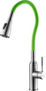 Смеситель для кухни Lemark Expert LM5082S-Green с гибким изливом