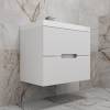Тумба с раковиной Style Line Матис 70 подвесная, белая матовая, раковина белая, 57x70x45 фото 2