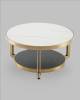 Стол журнальный Stool Group Калисто ECT-316-BRCG white/black светлая и темная керамика 90x90x45 фото 3