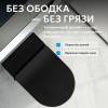 Унитаз подвесной Abber Bequem AC1108PMB сиденье микролифт, черный матовый фото 5