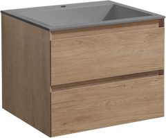 Тумба для комплекта Vincea Luka 60 подвесная, 2 ящика, натуральный дуб