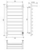 Полотенцесушитель электрический Comfysan Scola 016753 EC-10 100/50 с полкой, черный матовый фото 2