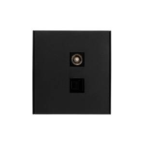 ТВ-розетка+Ethernet RJ45 Kranz Strong KR-78-0722-5 антрацит