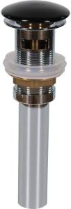 Донный клапан Melana MLN-335300B с переливом, черный