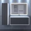 Тумба с раковиной Uperwood Next Premium 3930205170 подвесная, 1 ящик, белая, графит, 100 см фото 3