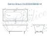 Ванна из искусственного камня Delice Bravo DLR330038RB-M 180x75, белая матовая, с черными ручками, без ножек фото 11