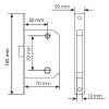 Защелка сантехническая Morelli Simple 2070P BL черная фото 2