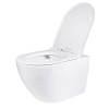 Унитаз подвесной BOND Oval F01-10Long безободковый, белый, с сиденьем микролифт фото 6