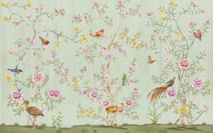 Бесшовные Eco обои Ortograf Flora 31270 Chinese garden Жемчуг ОЕ-Р3