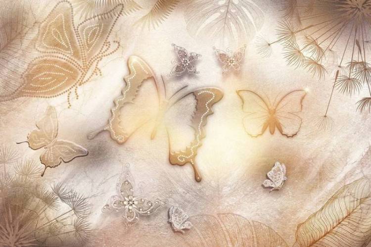 3D Фотообои Artegrafico «Взмах крыльев» PT-012 песок