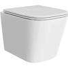 Унитаз подвесной Kerama Marazzi Cubo CU.wc.02 безободковый, с крышкой-сиденьем, белый глянцевый