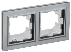 Рамка 2-постовая IEK Brite BR-M22-44-K46 сталь