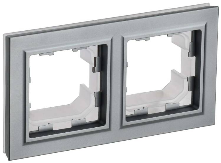 Рамка 2-постовая IEK Brite BR-M22-44-K46 сталь