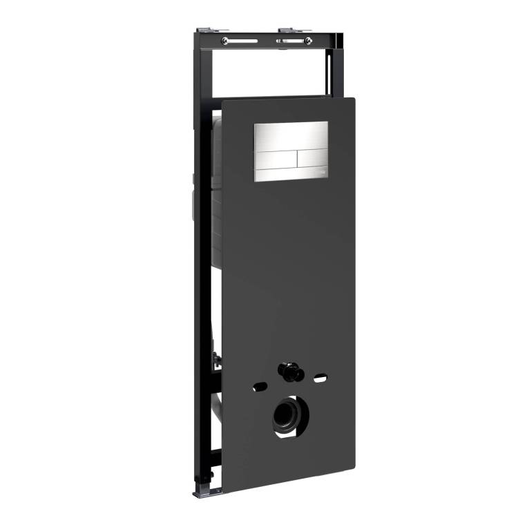 Система инсталляции для унитазов Wasserkraft New Salm 27TLT.010.ME.BL.BN04 клавиша никель