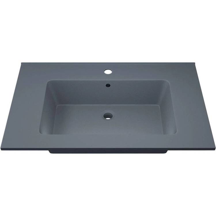 Раковина Uperwood Parma Quartz 291003006 серая матовая, бетон, 76.5x47.5