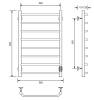 Полотенцесушитель электрический Comfysan Scola 017026 EC-8 80/50 черный матовый фото 2