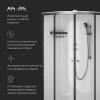 Душевая кабина Am.Pm X-Joy W94C-401-100BT 100x100, 1/4 круга, профиль матовый черный, стекло прозрачное фото 6