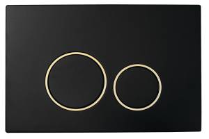 Кнопка смыва Boheme NeoArt 663 пластик Black Gold, круглая
