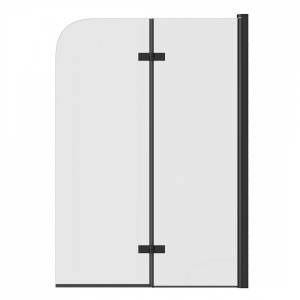 Шторка на ванну Maretti Valentina VA41R100140097-560 профиль черный, стекло прозрачное, 100x140 см