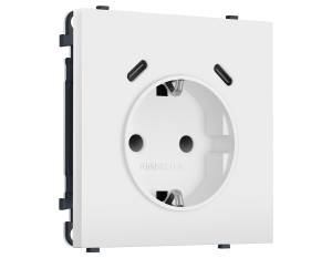 Комплект механизма электрической розетки 2USB C+C 20W с заземлением со шторками Ambrella Volt Sigma MS130510 белый матовый