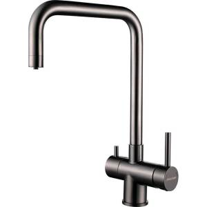 Смеситель для кухни Paulmark Wetter We213030-GM вороненая сталь