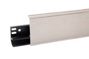 Плинтус Aberhof ABF 7041 Алюминий светлый 2500x70x26