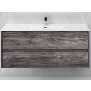 Тумба с раковиной Belbagno Kraft KRAFT-1200-2C-SO-PP 120x46x50 Pino Pasadena подвесная с фрезерованными ручками по всей длине фасада с двумя выкатными ящиками
