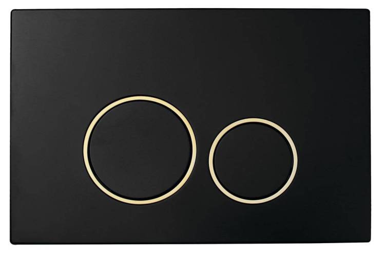 Кнопка смыва Boheme NeoArt 663 пластик Black Gold, круглая
