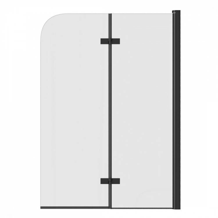 Шторка на ванну Maretti Valentina VA41R100140097-560 профиль черный, стекло прозрачное, 100x140 см