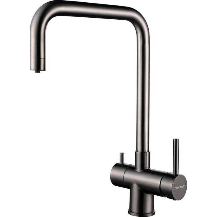 Смеситель для кухни Paulmark Wetter We213030-GM вороненая сталь