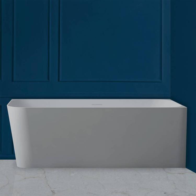 Ванна из искусственного камня Abber Stein AS9621-1.7 R 170x75 правая, белая матовая