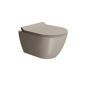 Чаша для подвесного унитаза GSI Pura 881605 безободковая, серый беж матовый