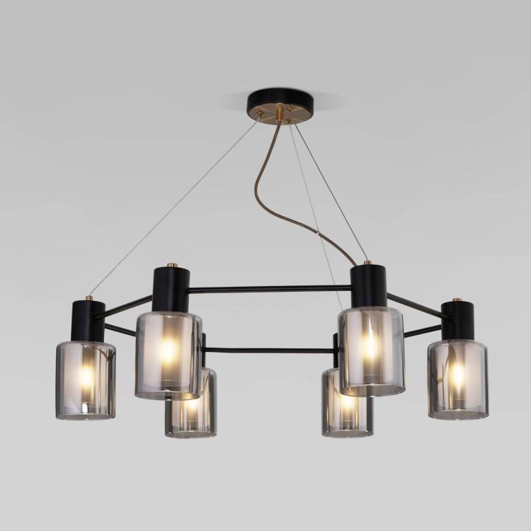 Подвесной светильник Eurosvet Notion 70219/6 черный/античная бронза