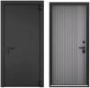 Входная стальная дверь Torex DIAMOND F MP 3803066 Колоре Неро/ПВХ Гриджио 2000x880