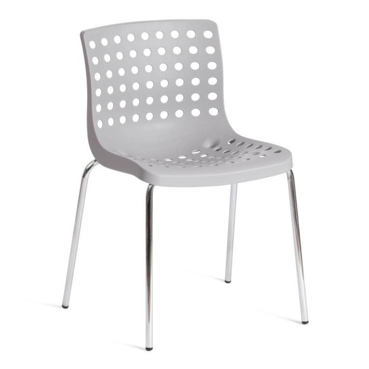 Стул Tetchair Skalberg (mod. C-084-A) 19259 Grey (серый)/Chrome (хром) 46x56x79