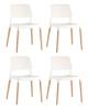Набор из 4 стульев Stool Group Bistro 8086 WHITE X4 белый