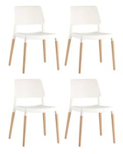 Набор из 4 стульев Stool Group Bistro 8086 WHITE X4 белый