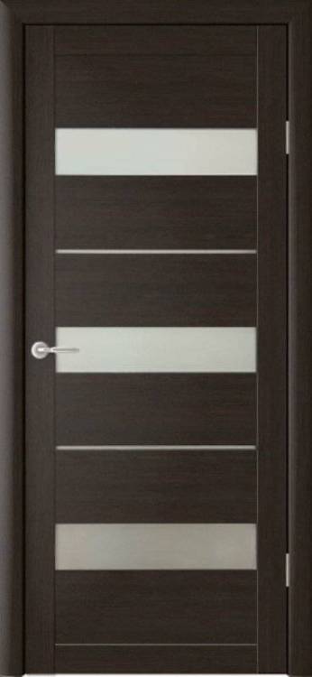 Межкомнатная дверь Albero Прага остеклённая тёмный кипарис мателюкс 800x2000