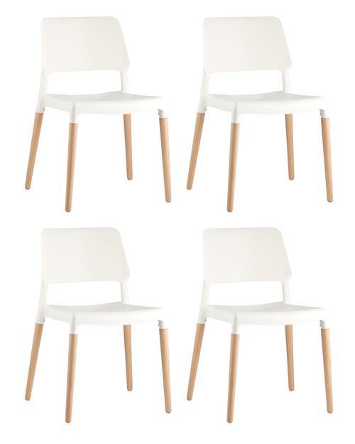 Набор из 4 стульев Stool Group Bistro 8086 WHITE X4 белый