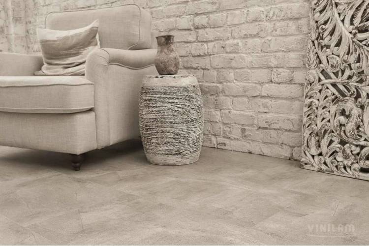 SPC Ламинат Vinilam Ceramo Stone 6/43 4V 61603 Бетонная смесь 940x470