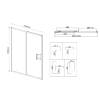 Душевая дверь Vincea City VDS-5CT110MT 1100, хром, стекло текстурное фото 4