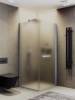 Душевой уголок MaybahGlass MGY-1350-5 профиль хром матовый, стекло сатин, 100x100x197.5