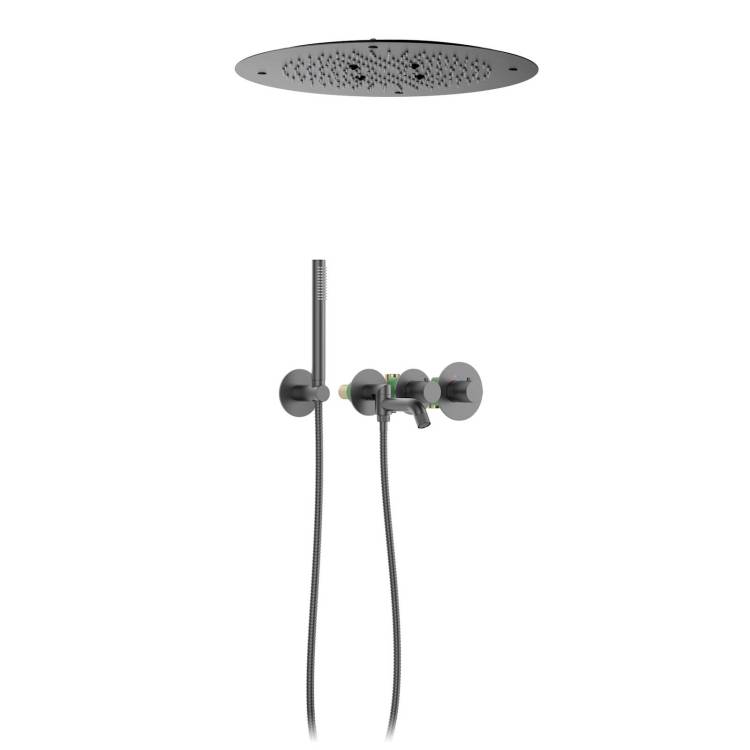 Душевая система Timo Saona SX-2358/18SM с термостатом, черное золото