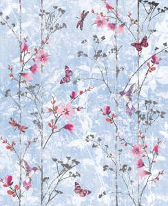 Фреска Ortograf Flora 31122 Sugar Tree baby blue Филиграна со стразами FM-F/S