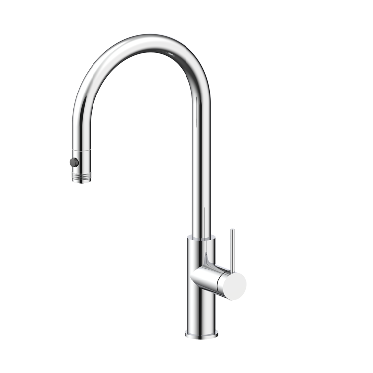 Смеситель для кухни Paulmark Galant Ga213077-CR с выдвижным изливом, хром